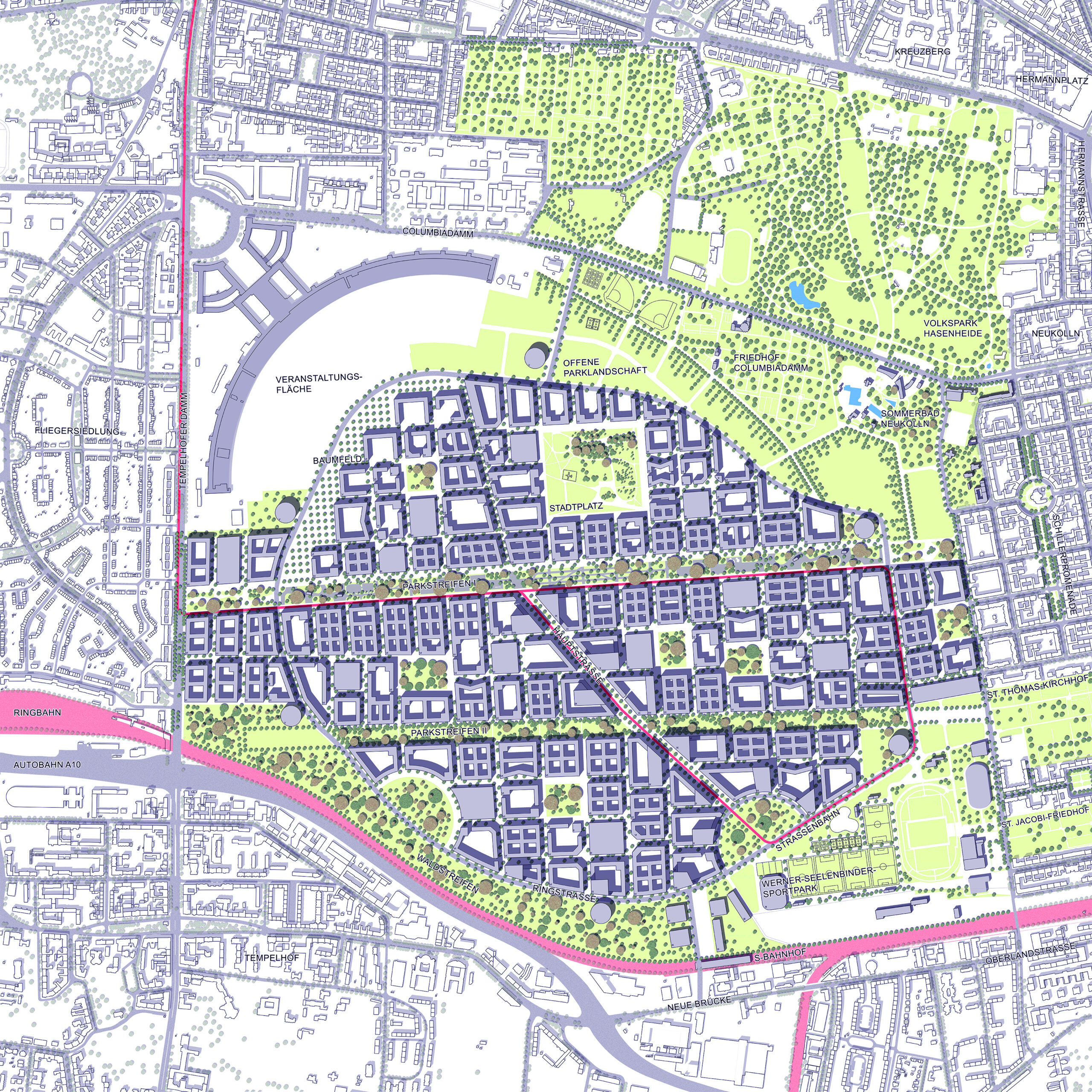 United-Architektur-New-Tempelhof-1Materplan_light green_blue